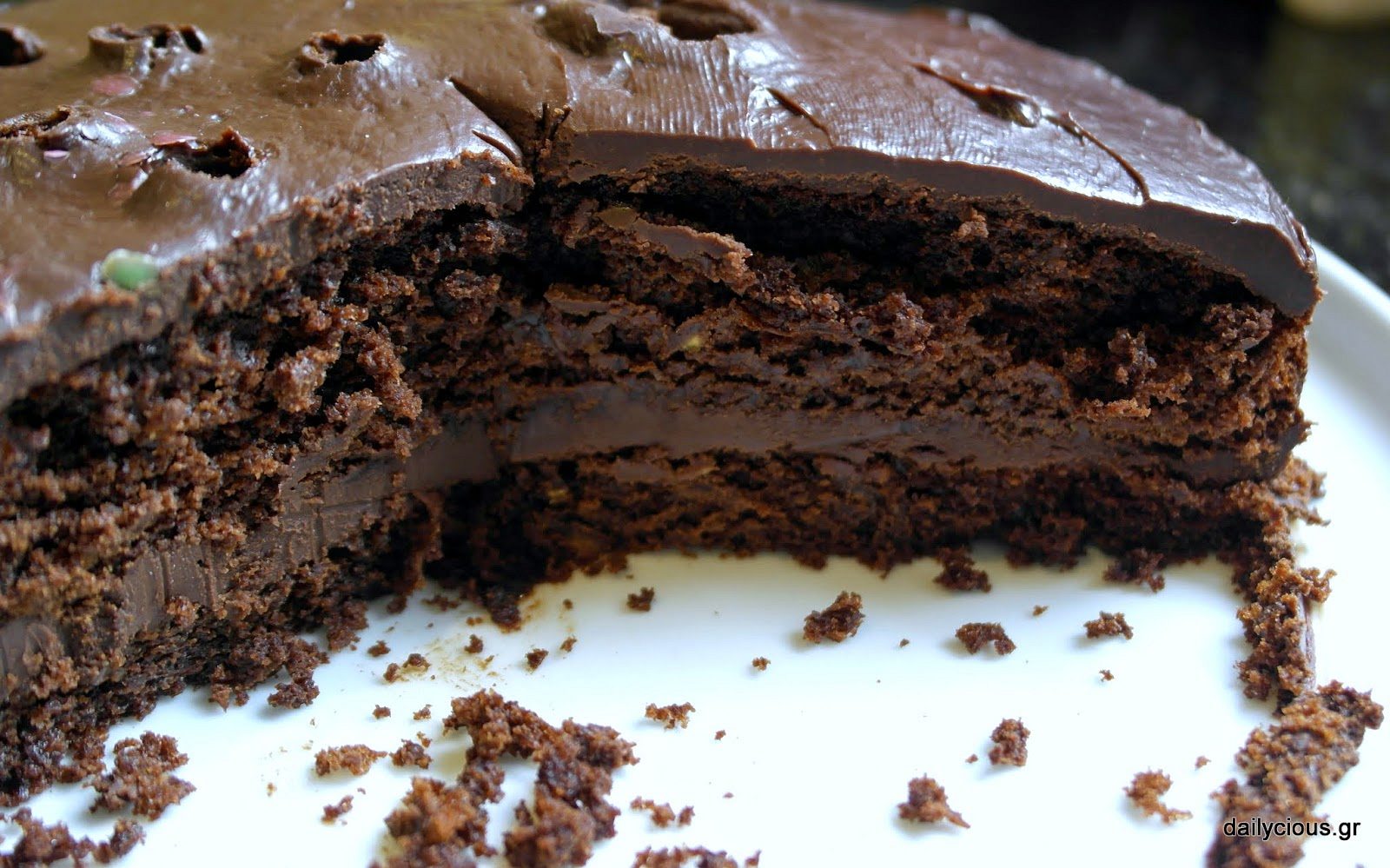 Κέικ με Επικάλυψη Σοκολάτας Γκανάς (Ganache)